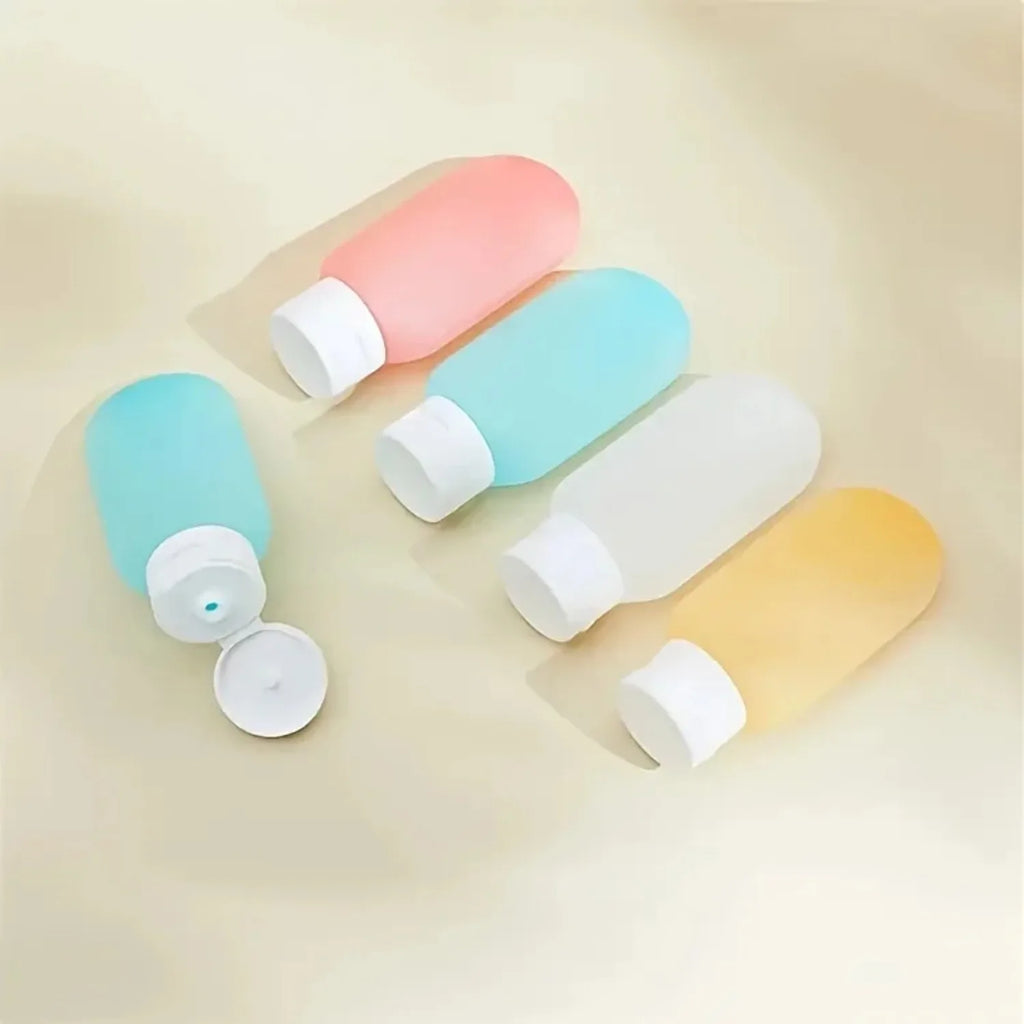 4Pcs Travel Bottles Set Refillable Bottle Cosmetic Containers 60ml Cream Lotion Shampoo Travel Dispenser Squeeze Tube Makeup