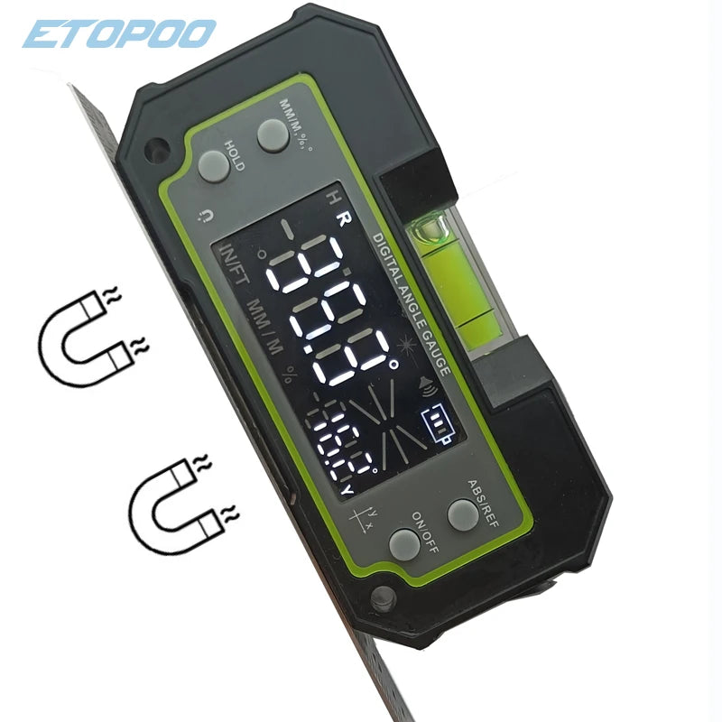 LCD Dual-axis Electronic Bluetooth Digital Level Inclinometer Protractor Angle Triangle Ruler Meter Measurment Gauge Finder