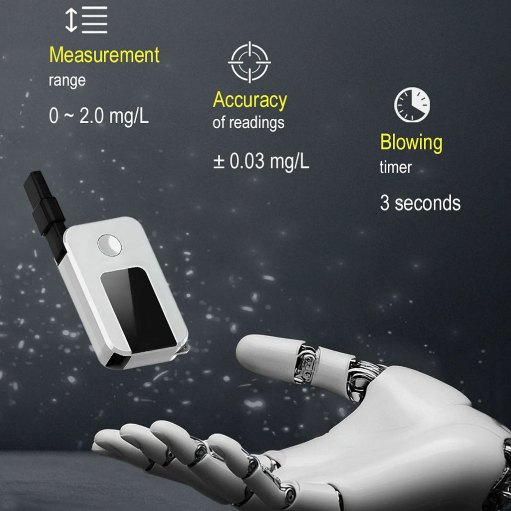 Portable Digital Alcohol Breath Tester Fuel Cell Sensor Alcohol Detector Meter Electrochemical Alcoholmeter For Drunk Driving