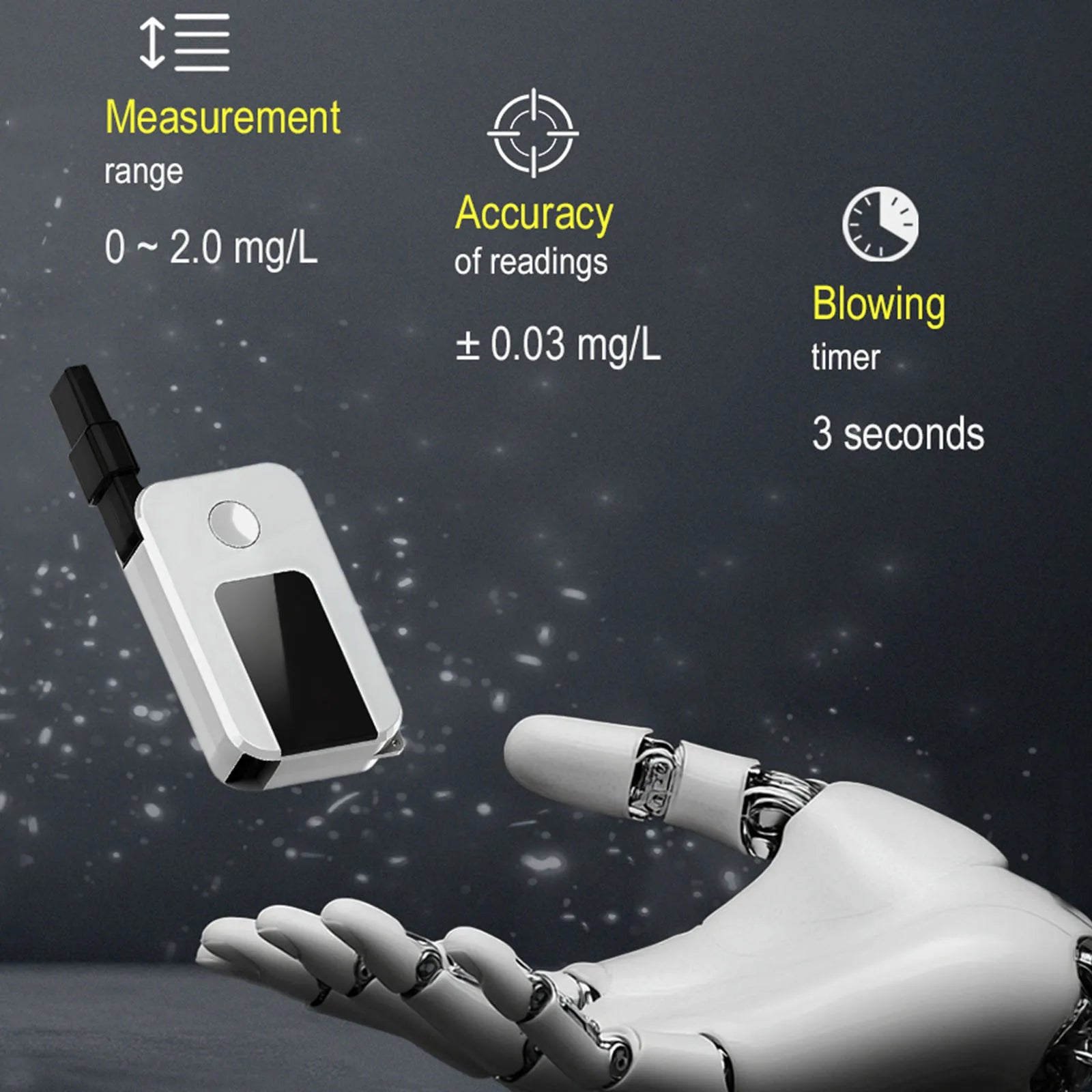 Portable Digital Alcohol Breath Tester Fuel Cell Sensor Alcohol Detector Meter Electrochemical Alcoholmeter For Drunk Driving