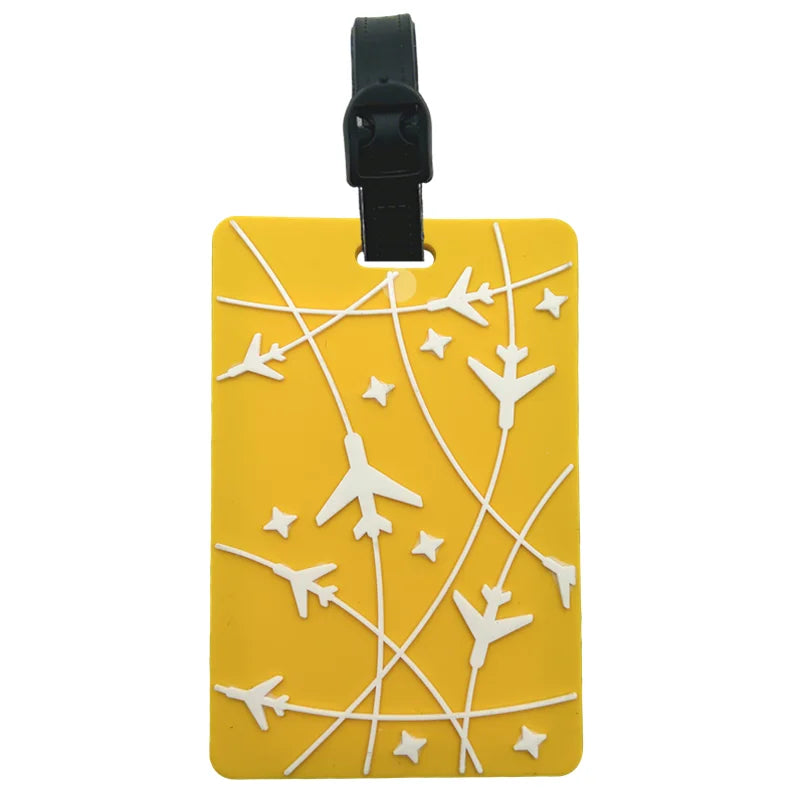 New Letter & Airplane Shaped PVC Luggage Tag – Name ID Baggage Identifier, Compact Travel Accessory