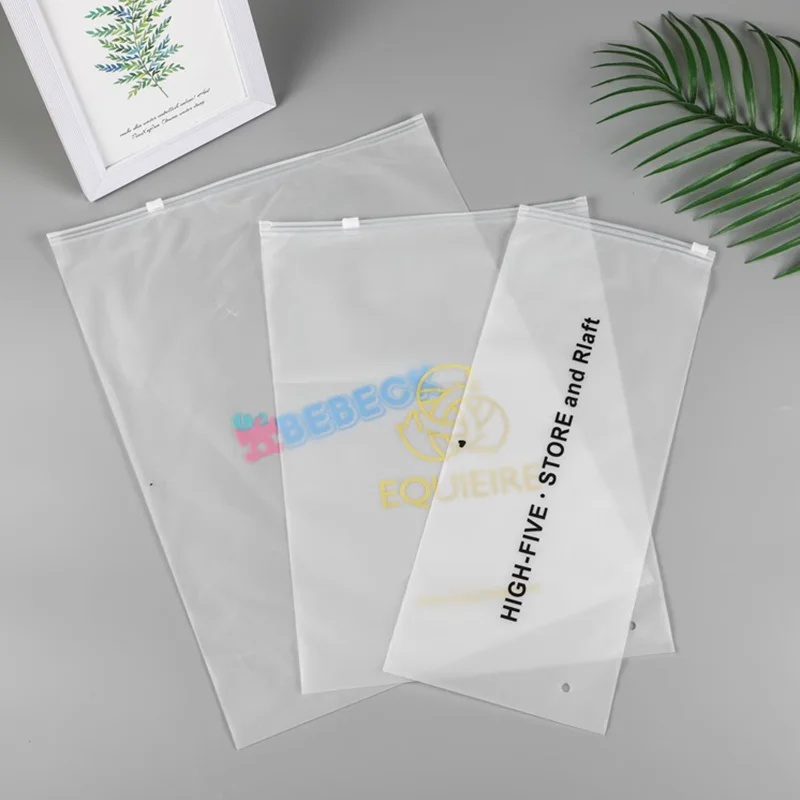 30/50/100pcs Matte Plastic Packaging Bags Waterproof Bags Zipper Garment Storage Bags Shirt Bags Sweatshirt Bags Custom Logo
