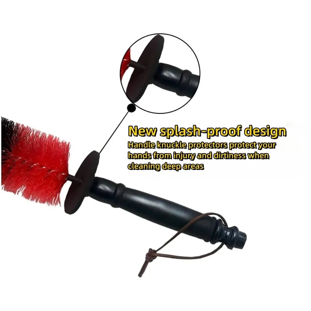 Long Soft Auto Wheel Cleaning Brush for Car Rims Tire Detailing Vehicle Engine Exhaust Wheel Cleaner Brush