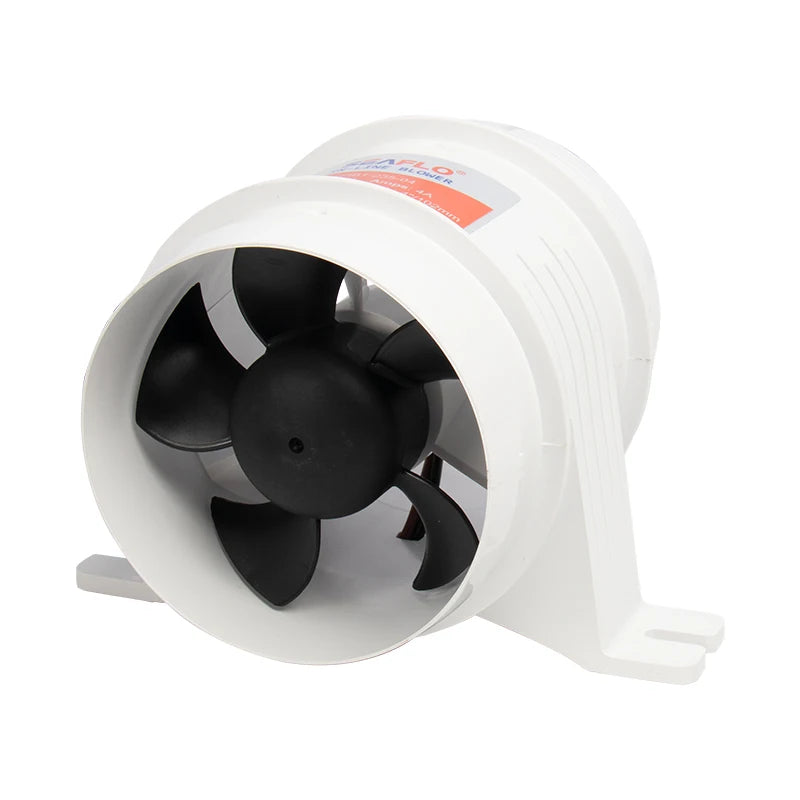 12V/24V 40A ABS Quiet Air Blower Water Resistant High Air Flow In-Line Blower Marine Bilge Boat Blower Motor Plastic