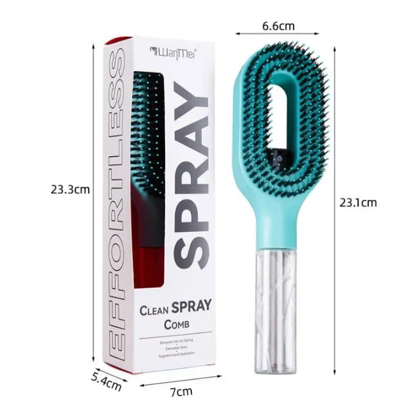 1Pcs Spray Hair Brush Refillable Liquid Water Spray Paddle Comb Anti Static Soft Bristle Hair Styling Massage Comb For Home