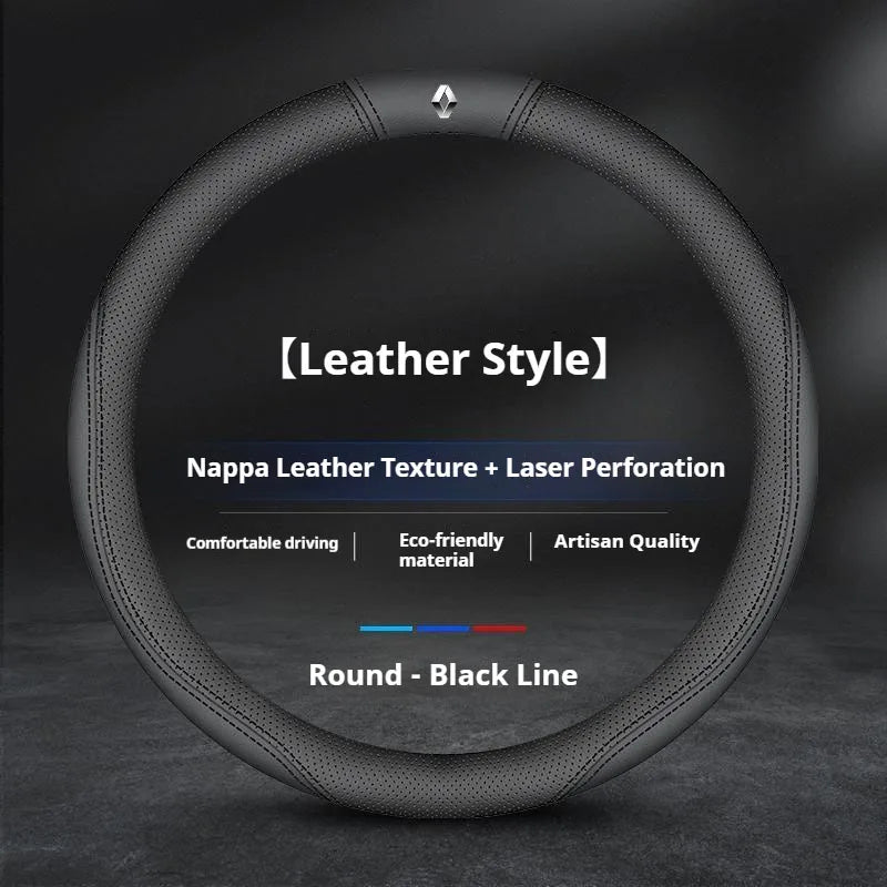 For Renault Clio Sandero Megane 2 Talisman Laguna Scenic kadjar Captur KWID Duster non-slip Leather Car Steering Wheel Cover