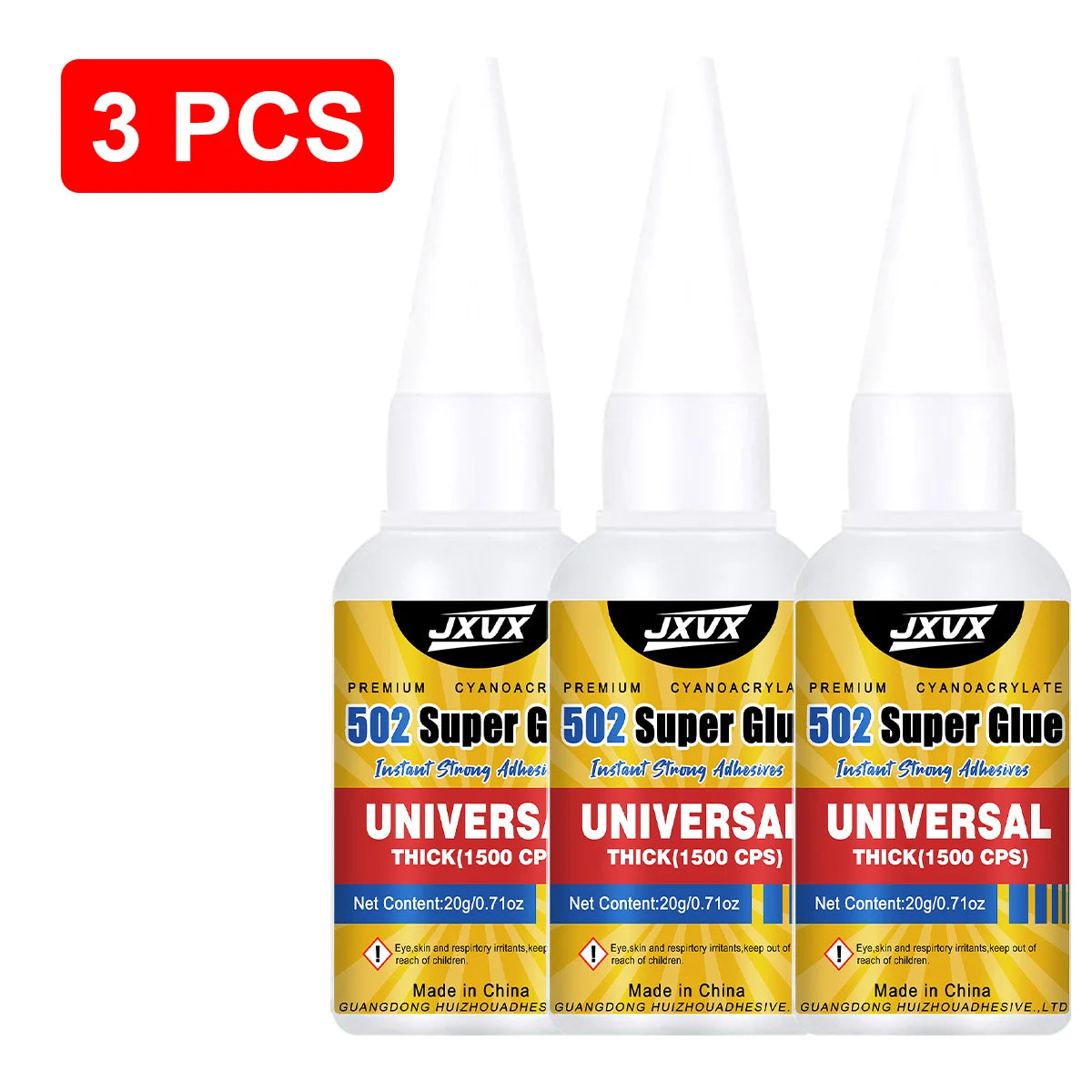 New Super Glue Extra Strong Waterproof Instant Adhesive Seconds CA Cyanoacrylate 502 Metal Shoe Glass Plastic Silicone Rubber