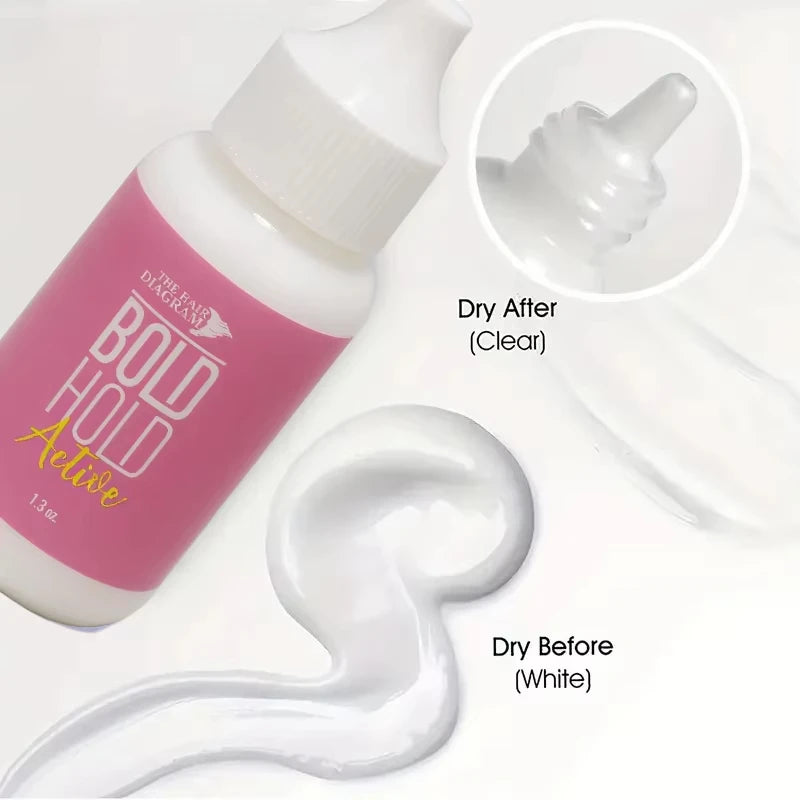 Mild Non-Irritating Waterproof Lace Wig Glue Quick-Drying Secure Adhesive Water-Based Formula for Comfortable Wig Attachment