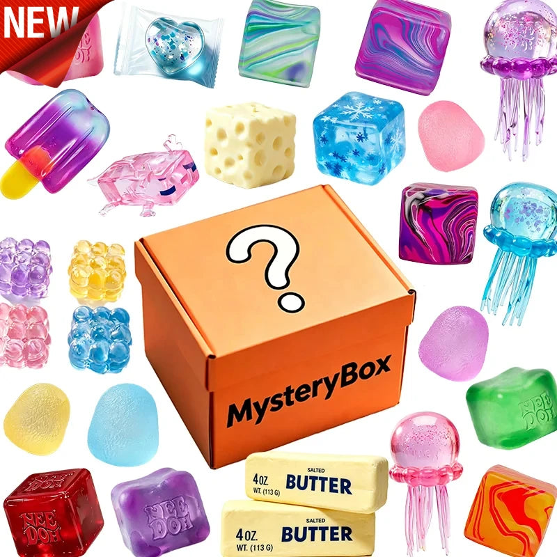 Blind Box Squeeze Fun Surprise Blind Box Random Soft Cute Squishy Toy Mysterious Sensory Stress-Relief Blind Box