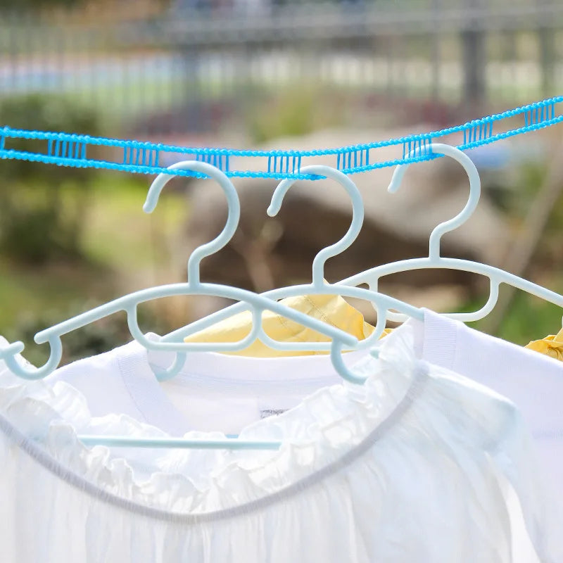 Portable Non Perforated Outdoor Travel Clothesline Nylon Clothesline Anti Slip and Windproof Clothesline Camping Accessories