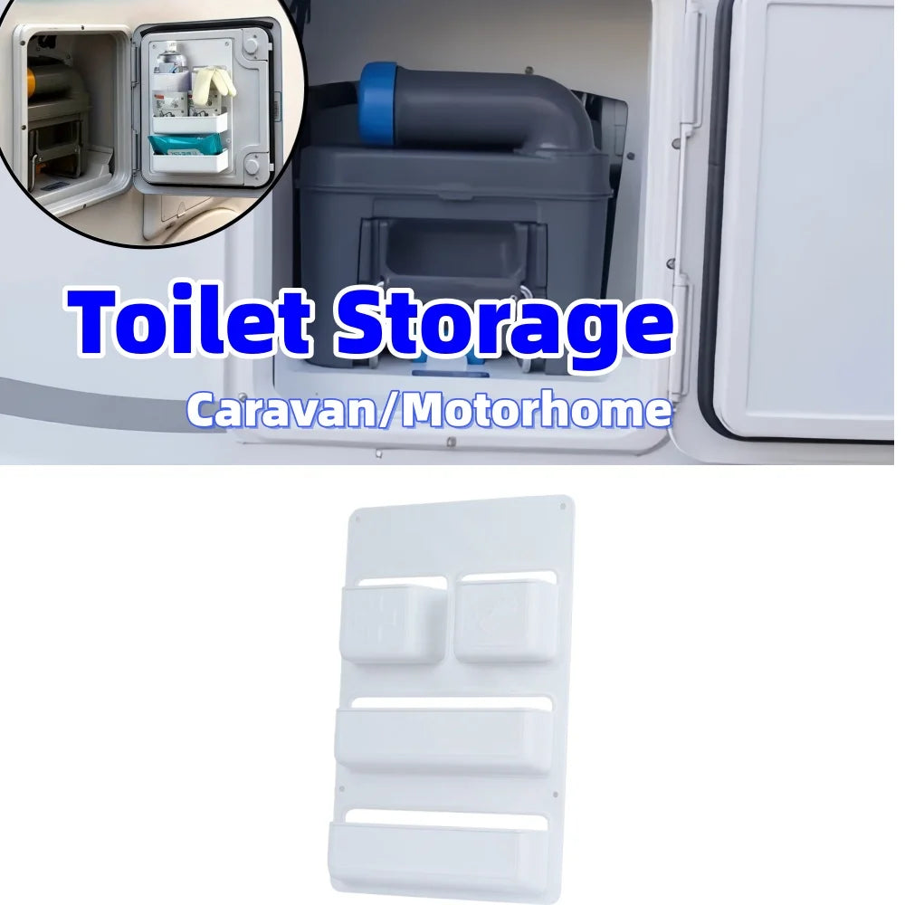 RV Toilet Storage Compartment Door Storage Pocket Kassett Shelf Box Caravan Motorhome Toilet Stowing Tidying For Thetford
