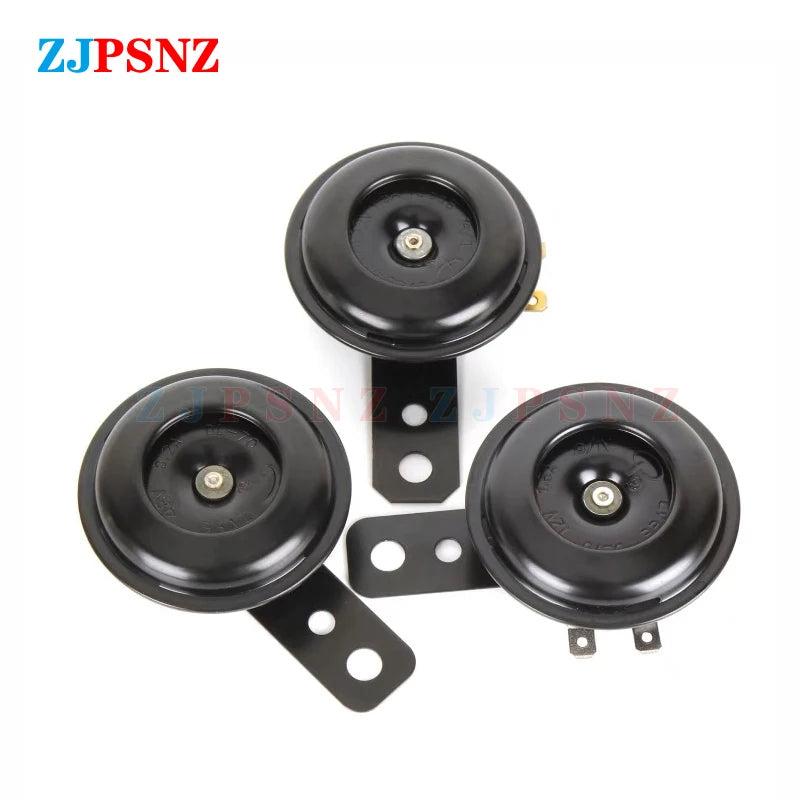 Horn 6V 12V 24V 36V 48V 60V 72V Scooter EBike Motorcycle Electric Horn Kits 105db 110db Waterproof Round Super Loud Horn Speaker