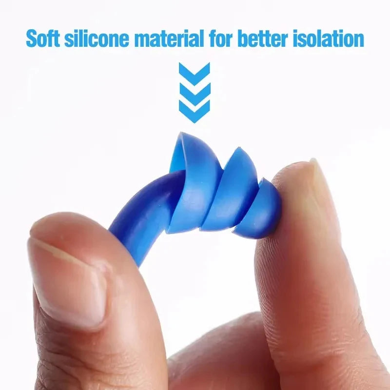 1-20Pairs Waterproof Silicone Ear Plugs Noise Cancelling Sleeping Swimming Earplugs Reusable Comfortable Hearing Protection