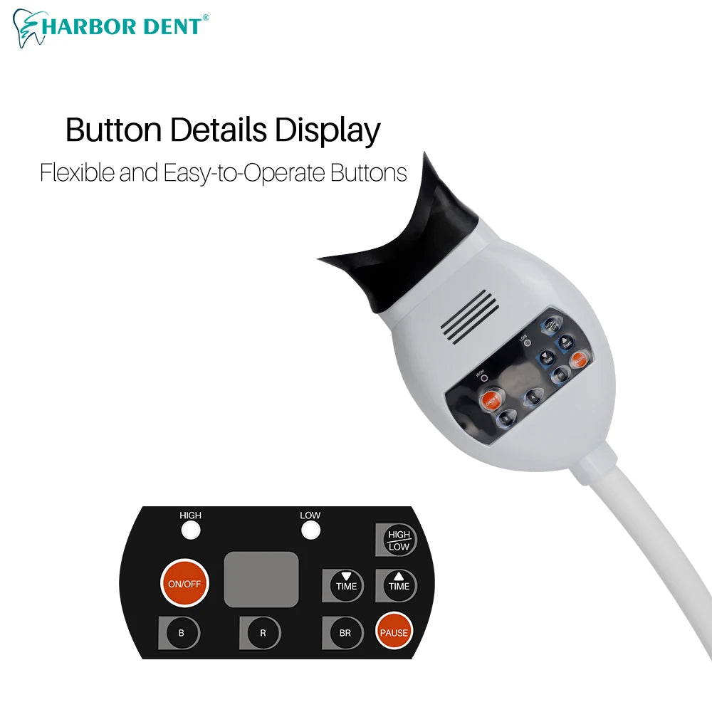 Dental Cold Light Lamp 3Color Desk Tooth Whitening Machine Bleaching Accelerator Device LED Light Dentistry Equipment