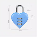 Heart Shaped 3 Digit Password Lock Mini Combination Padlock For Couple Wedding Party Favor Travel Accessory Anniversary Gift
