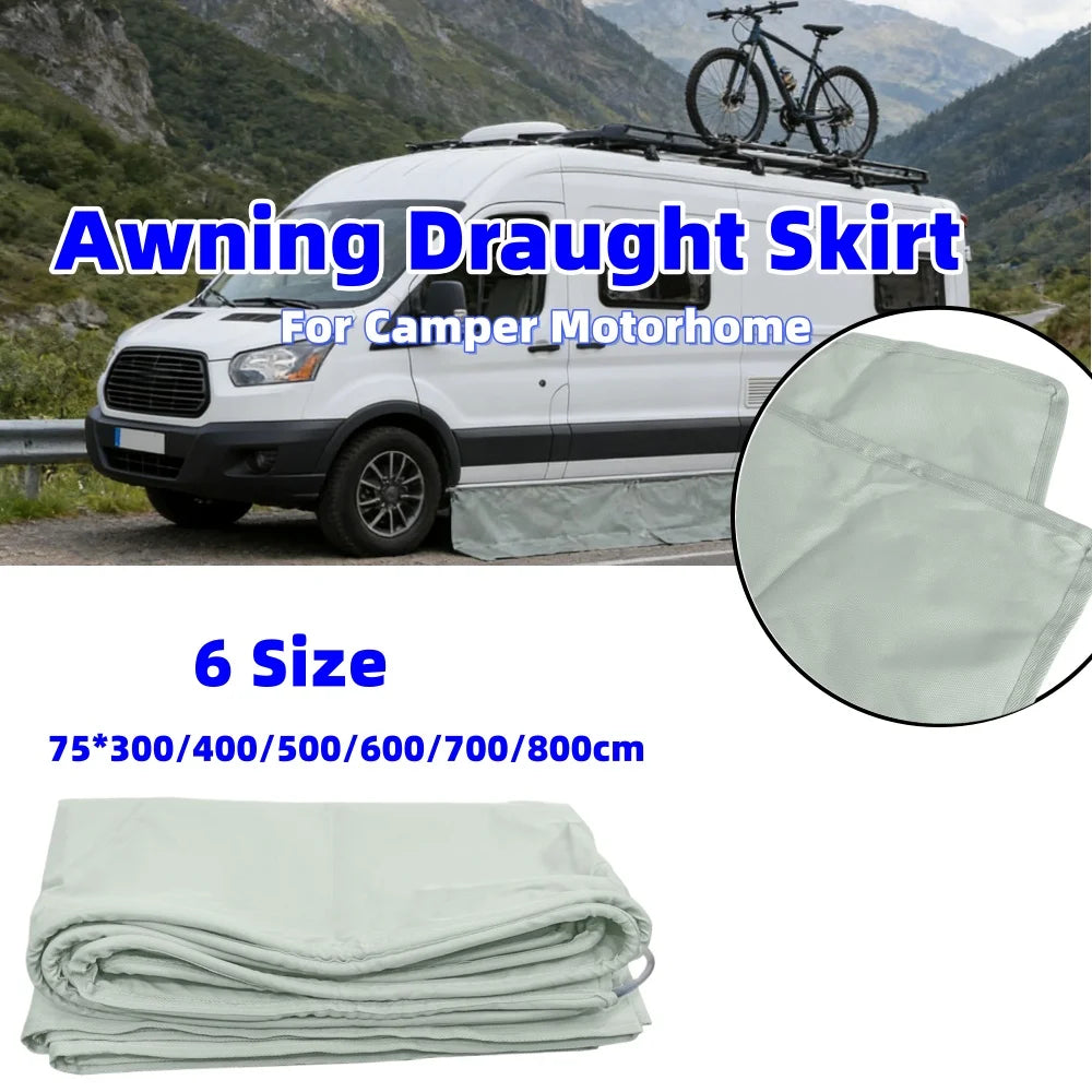 RV Draught Skirt Travel Camping Waterproof Protection Skirt Draught Skirt for Motorhome Caravan Garages Outdoor Accessories