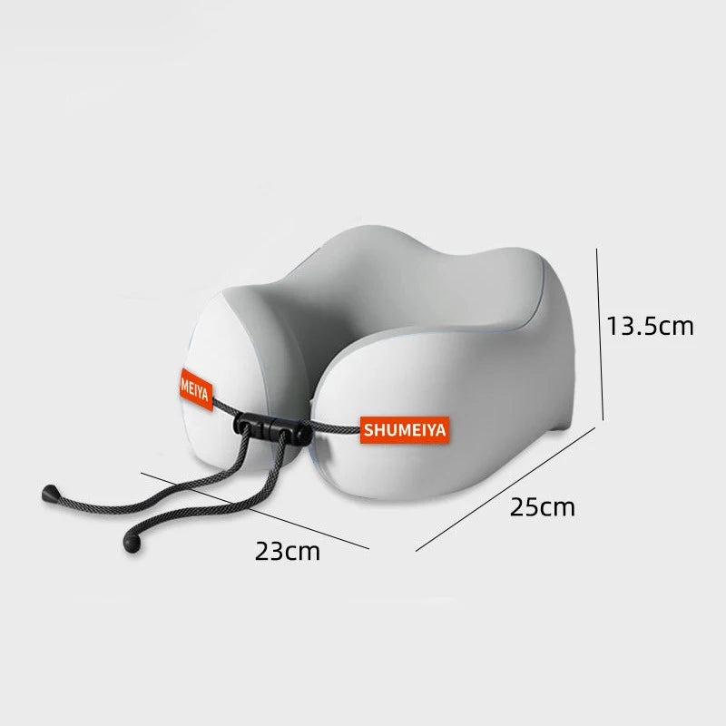 1Pc/Set Travel Memory Cotton U-shaped Pillow - Soft Washable Portable Neck Support for Airplane Spine Care & Travel Rest