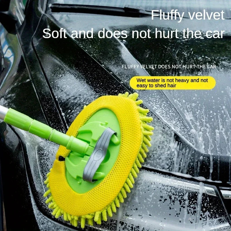 Extendable Car Wash Mop, Long Handle Chenille Car Cleaning Brush, Car Care Product, Wash Brush Car Cleaning Tool