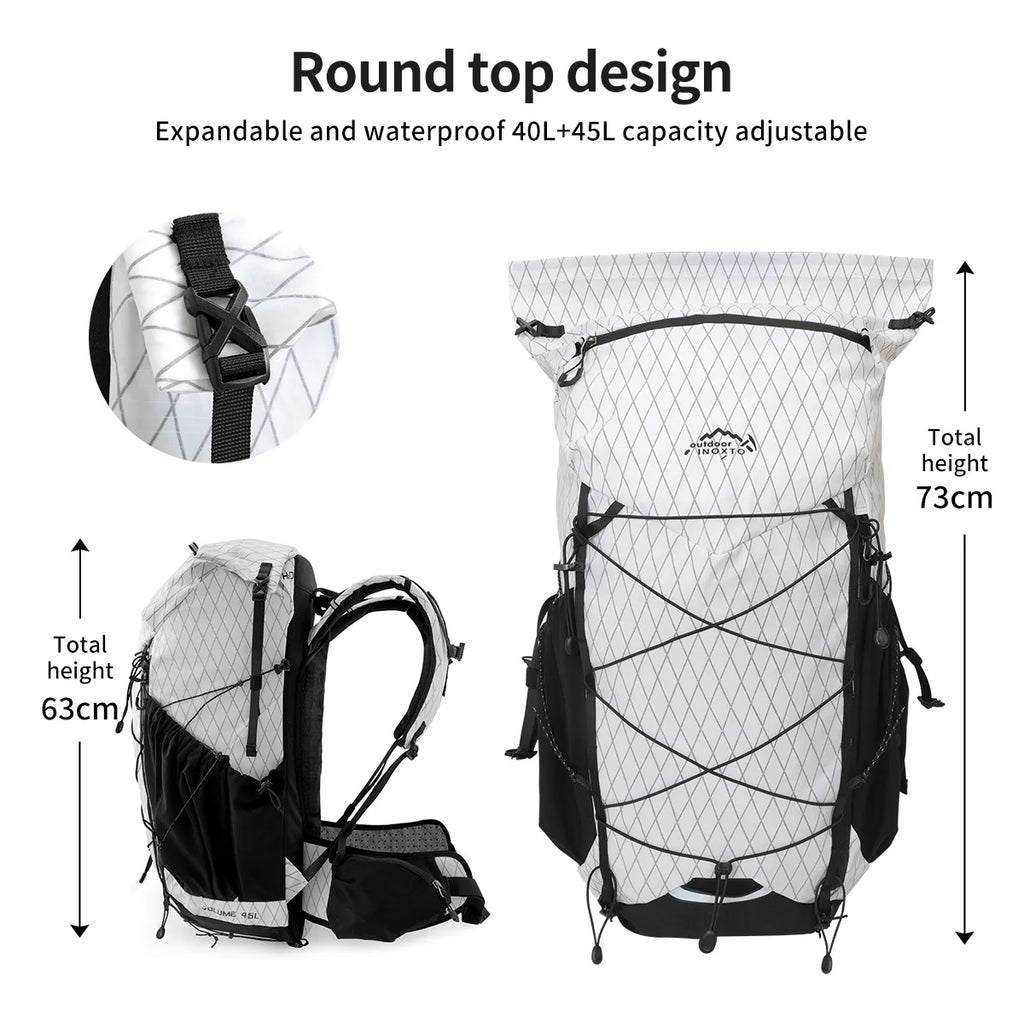45L Hiking Internal Frame Backpacks with Rain Cover for Camping,Backpacking,Travelling