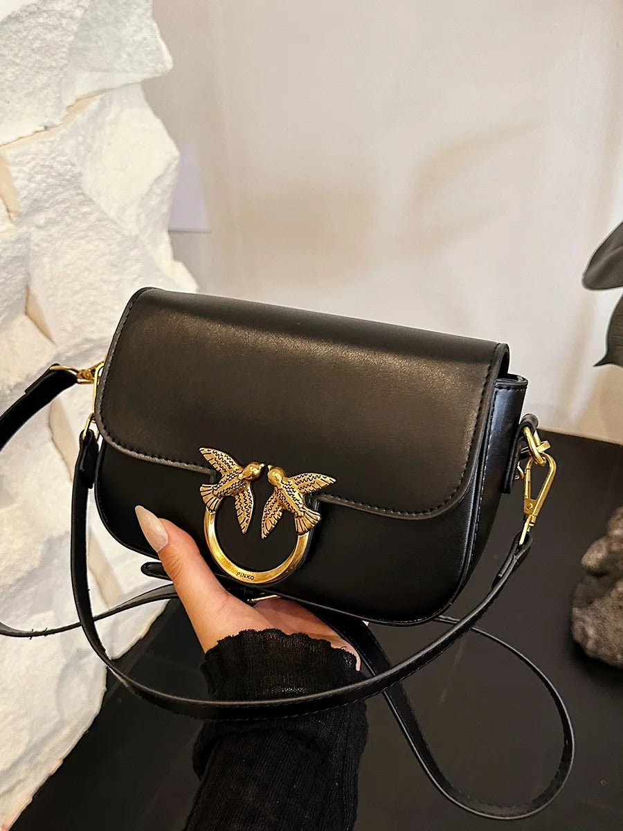 Fashion commuter women's bag Bacchus chain bag One shoulder oblique span Swallow bag Flying bird double flying swallow bag