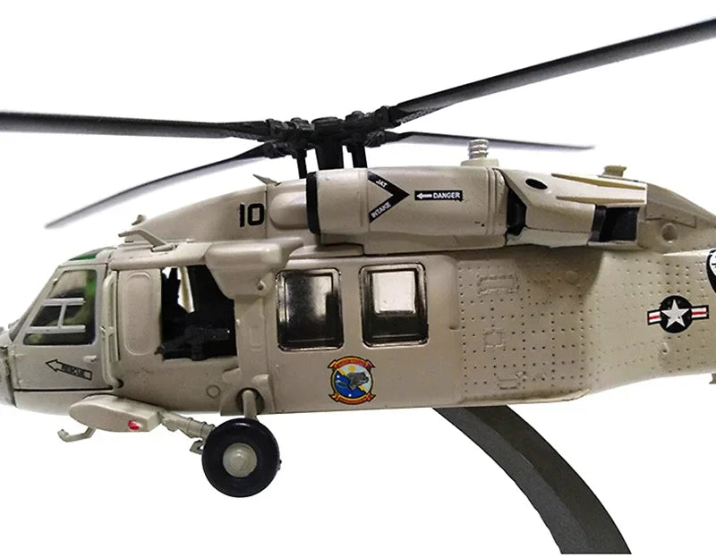1/72 Alloy Utility Helicopter UH-60 Black Hawk US Navy Aircraft Fighter Model Toy Children Gift for Collection Decoration