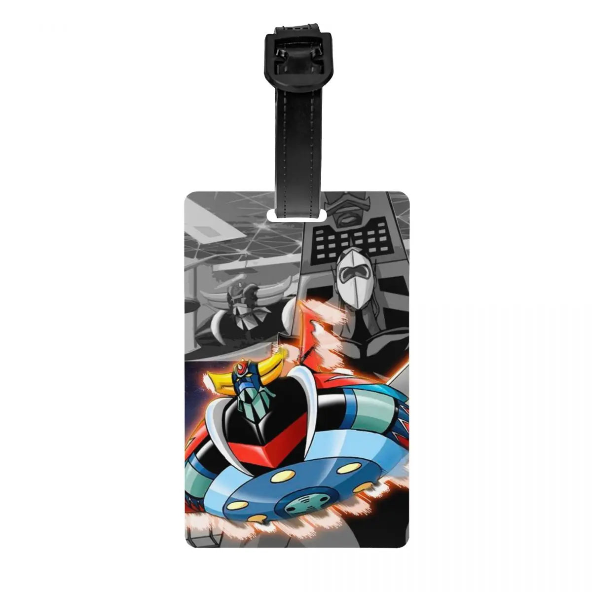 Custom Grendizer Anime Luggage Tag Privacy Protection UFO Robot Goldorak Baggage Tags Travel Bag Labels Suitcase