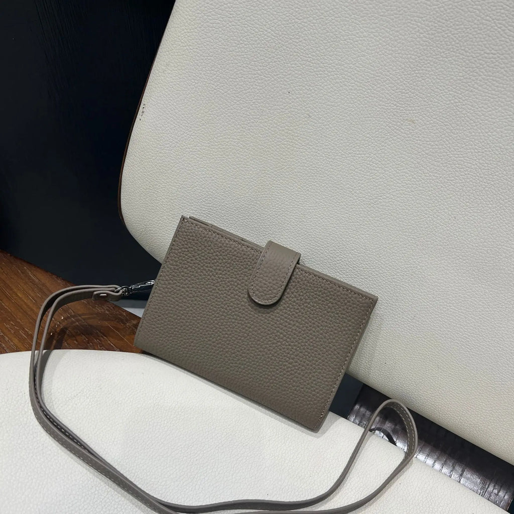 Genuine Leather Engraving Passport Wallet With Neck Strap Custom Name Cowhide Travel Wallet Woman Portable Card Bag Coin Purse