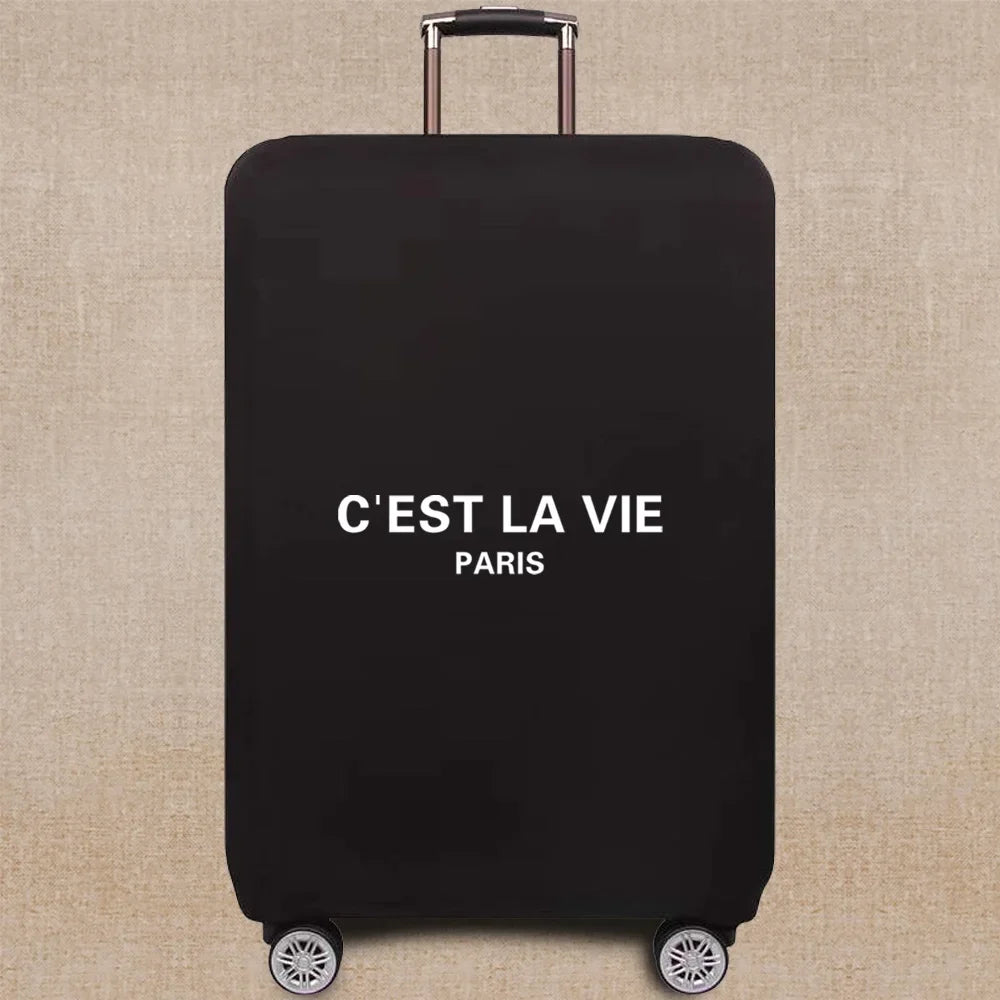 Travel Accessories Luggage Case Suitcase Dust Protective Cover 18-28 Inch Text Pattern Series Trolley Case Elastic Cover