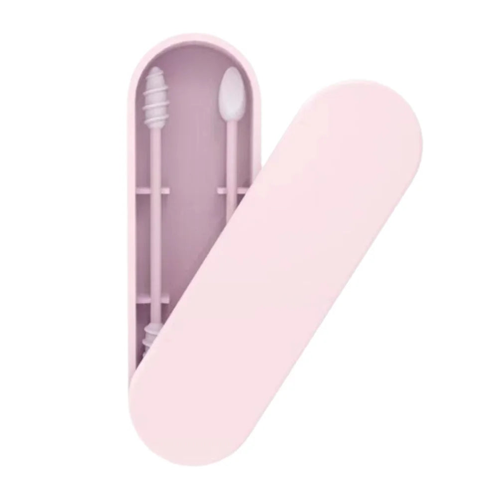 Silicone Cotton Swab Stick Ear Scoop Kit, Reusable Double-Head Ear Cleaning Tool, 1 Set