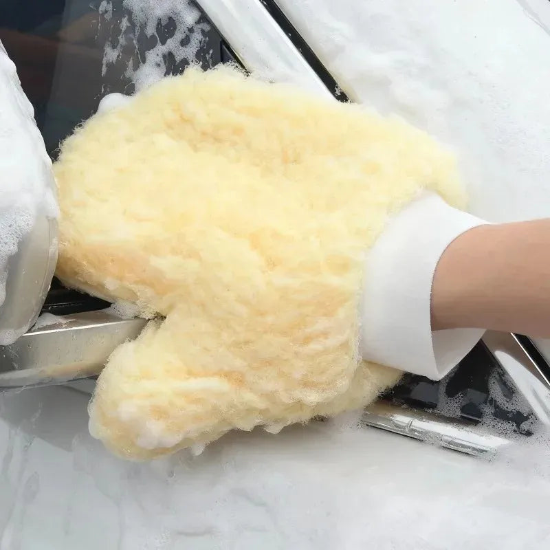 1/2PCS Auto Long Plush Pipe Brush Mittens Paint Brushes Paint Gloves Brushes for Car Washing Gloves Daub Cleaning Tools