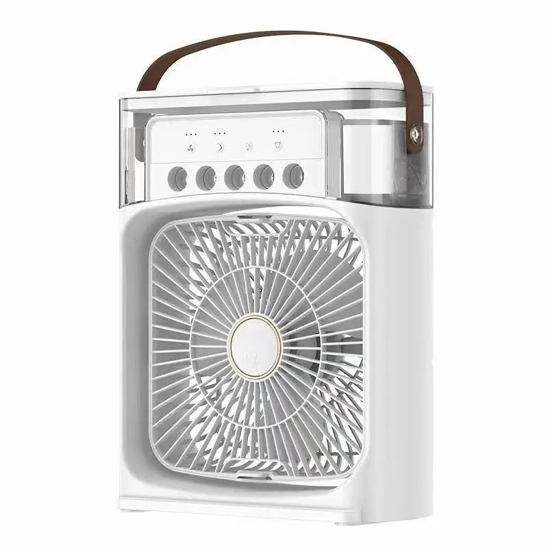 Lenovo Air Conditioner Ice Fan Mini USB Portable Air Cooler Humidifier Water Mist Spray LED Night Light Desktop Cooling Fan