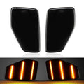 2Pcs For Hummer H3 H3T 2005-2010 Clear & Smoked Lens LED Side Marker Lamp Amber Front Side Fender Turn Signal Lights