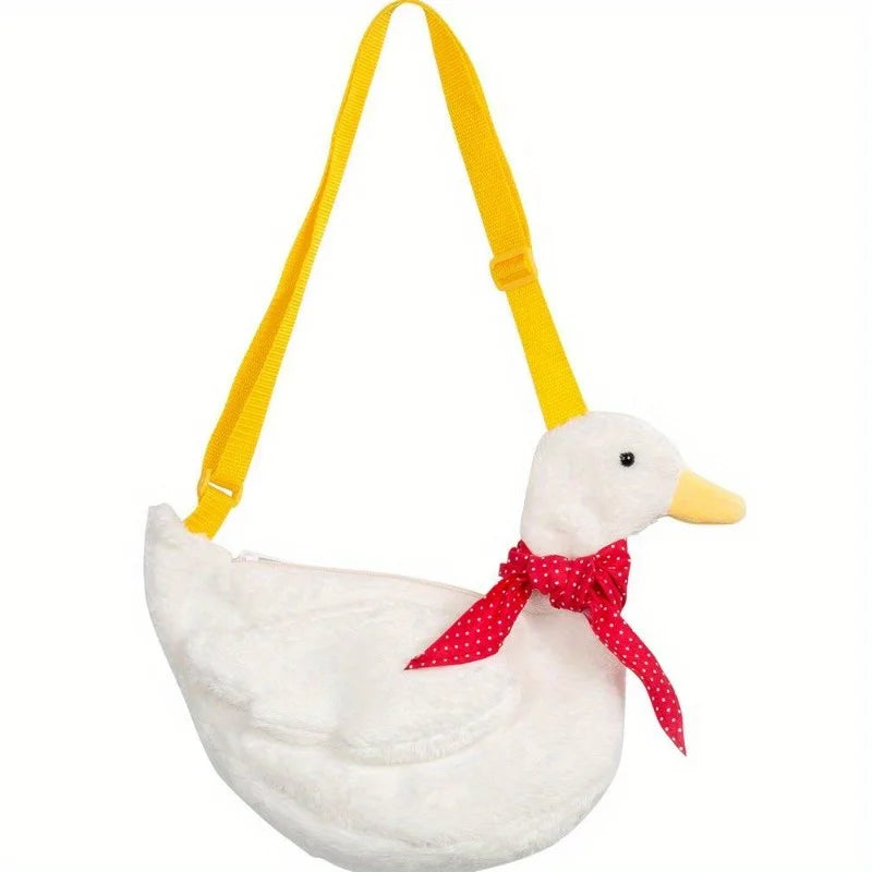 1 Pc Cute Simulation Duck Shoulder Bag Crossbody Plush Big Goose Backpack Purses and Handbags Crossbody Bags for Women