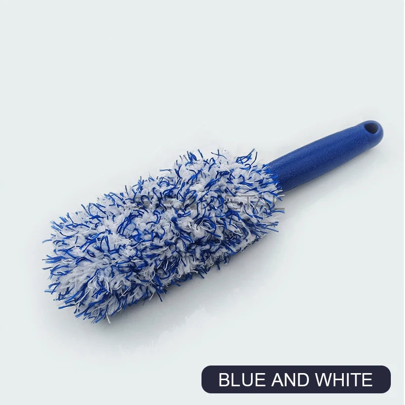 Car Wheel Tire Rim Cleaning Brush Portable Plush Car Wheel Hub Brush Washing Tool Car Detailing Care Dust Removal Brush
