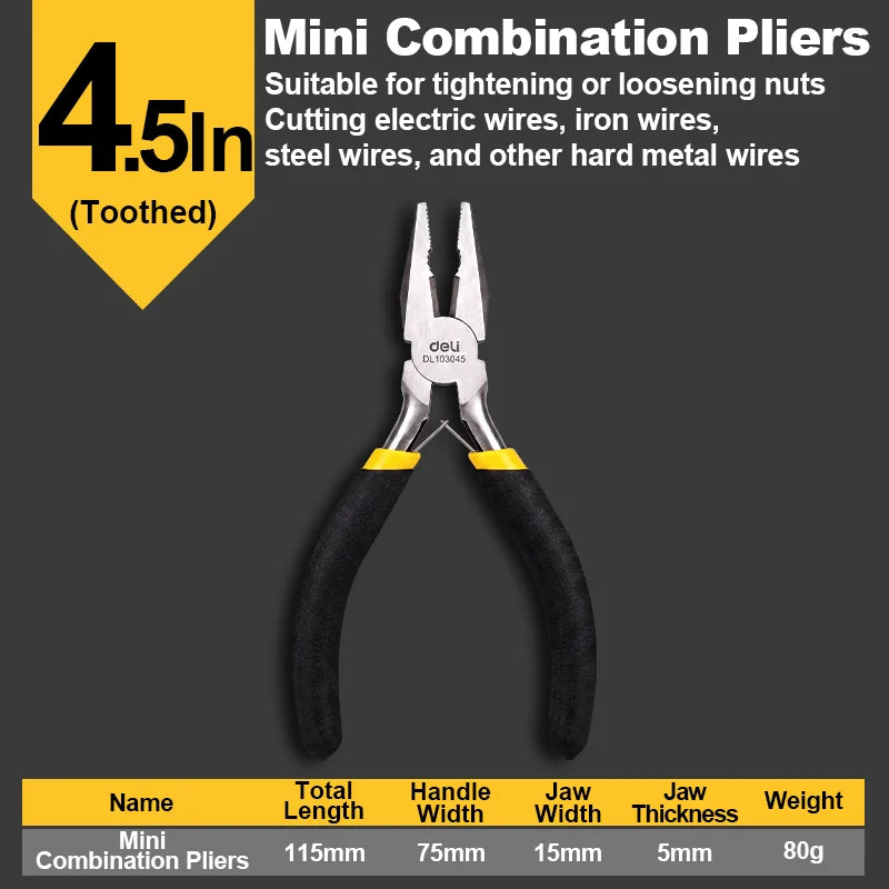 7Pcs Mini Pliers High Carbon Steel Precision Needle Nose Wire Cutter Jewelry Model Assembly Electronics Repair Professional Tool