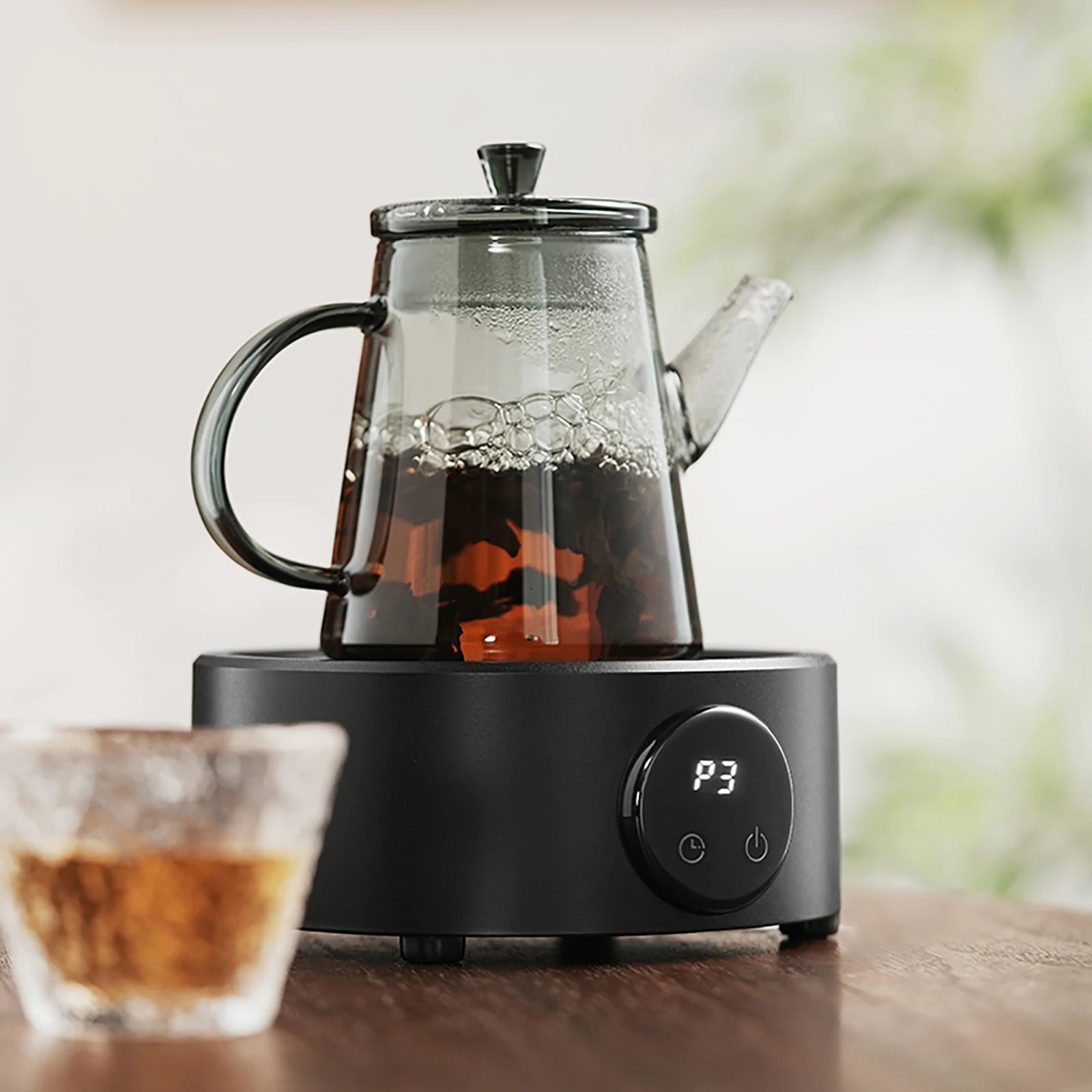 MHW-3BOMBER Ceramic Electric Heating Base Coffee Warmer Adjustable Temperature Hot Plate for Moka Pot Tea Kettle