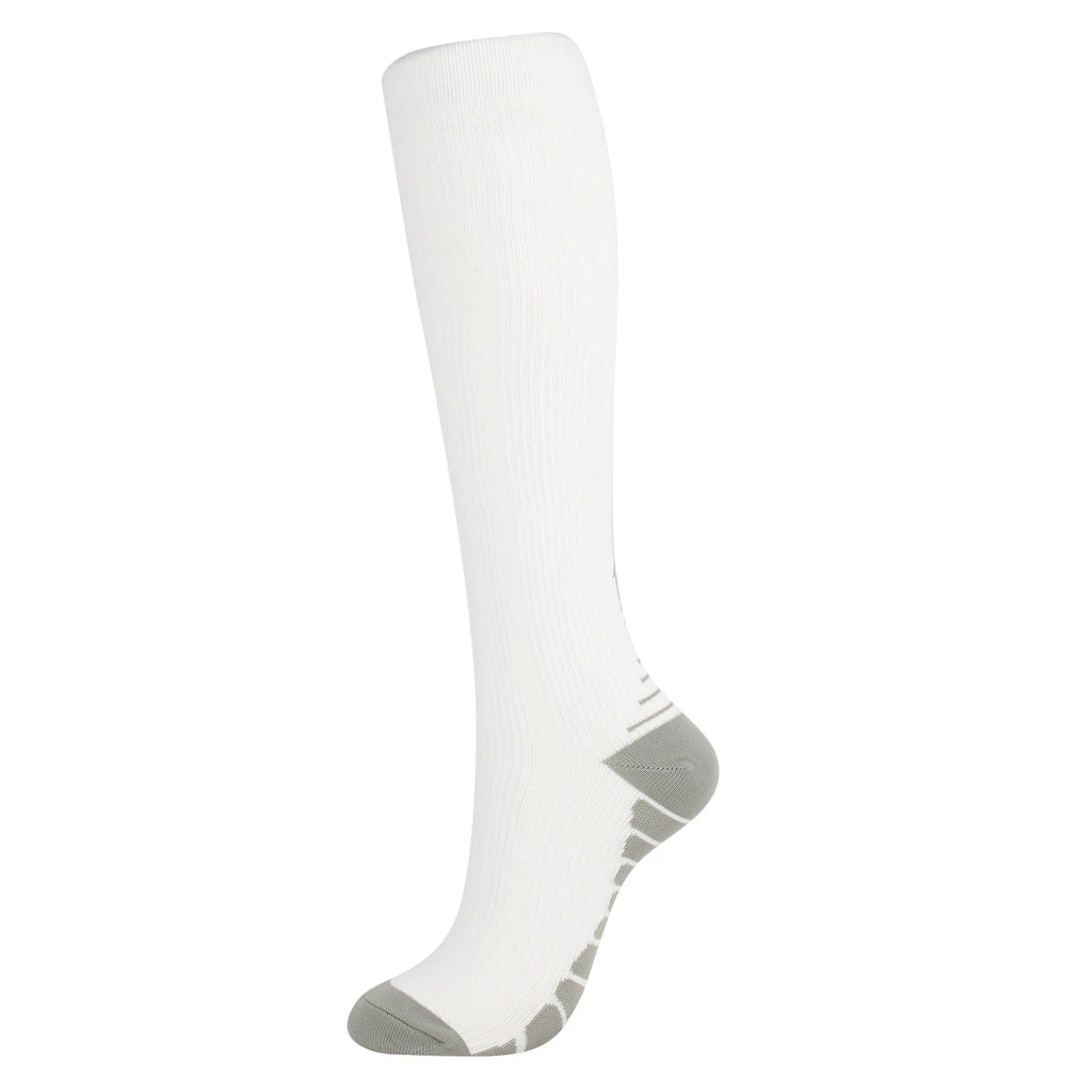 Running Compression Socks Football Hiking Golf Gym 20-30mmhg Gradual Change Nylon Sports Socks Diabetes Pregnancy Varicose Veins