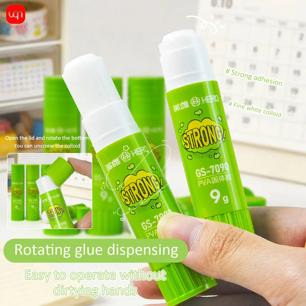 WQN-12pcs Formaldehyde-Free Strong Adhesion PVA Small and Convenient Daily DIY Handcraft Office School Supplies