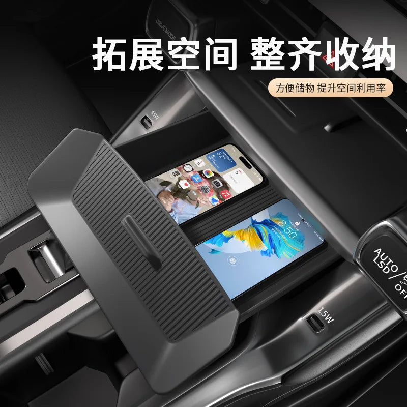 For Toyota RAV4 2026 Center Console Drawer Storage Box, Drop-in Tray Organizer, Eco-Friendly Interior Accessory car accessories