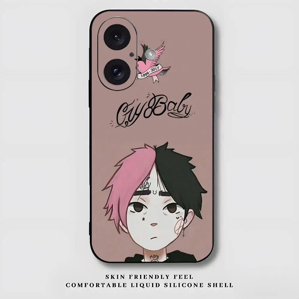 L-Lil Peep Famous Star Popular  Phone Case For iPhone 17 16 15 14 13 12 X XR XS 8 Plus Mini Pro Max Soft black Shockproof Cover