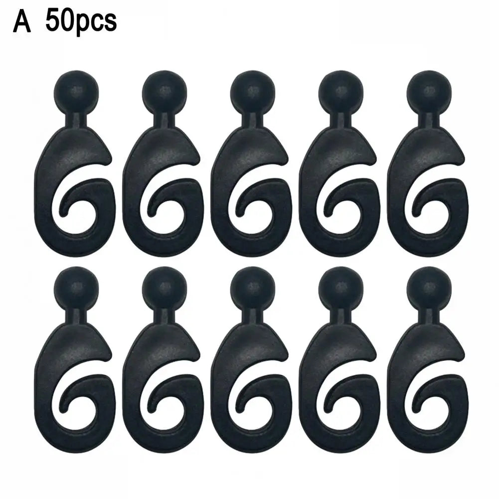 Outdoor Curtain Rings Outdoor Hotel Gazebo Curtain Hooks Heavy Duty Plastic Track Accessories for Netting Gnats Black