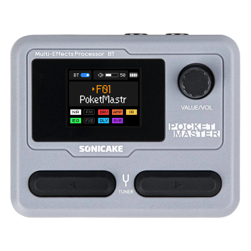 SONICAKE Pocket Master Colorful Pedal English Version Guitar Bass Amp 100+ Multi-Effects Pedal Wireless APP Control QME-10