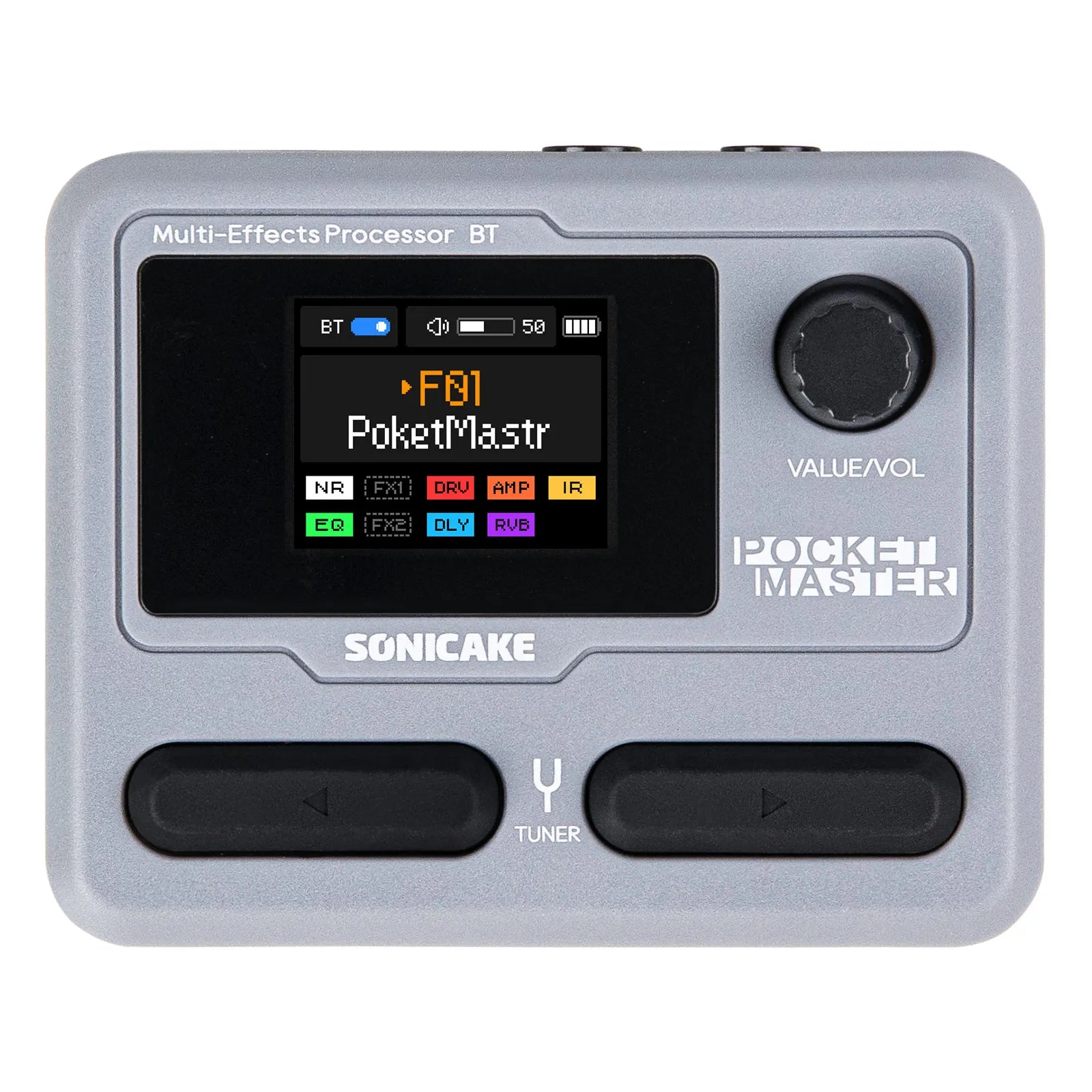 SONICAKE Pocket Master Colorful Pedal English Version Guitar Bass Amp 100+ Multi-Effects Pedal Wireless APP Control QME-10