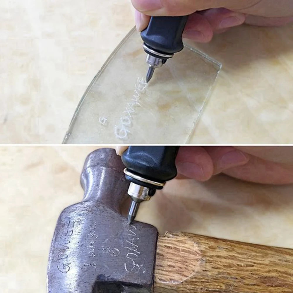 HOT-Electric Engraver Carving Pen Plotter Machine Chisel Tips On Metal Wood Glass Plastic Ceramics Stone Surface EU Plug