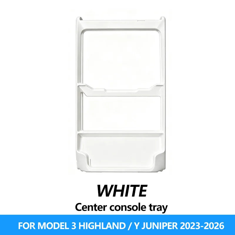 For Tesla Model 3 / Y Highland & Model Y Juniper 2016-2026+ Center Armrest Storage Organizer Tray Center Console storage Box