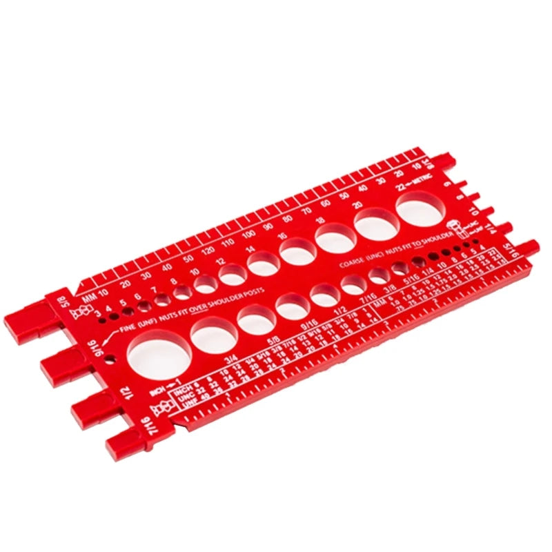 Bolt Nut Thread Checker Inch & Metric Thread Tester Bolt Gauges Metric Size Gauge Tester Measuring Tool KitsAccessories M4YD