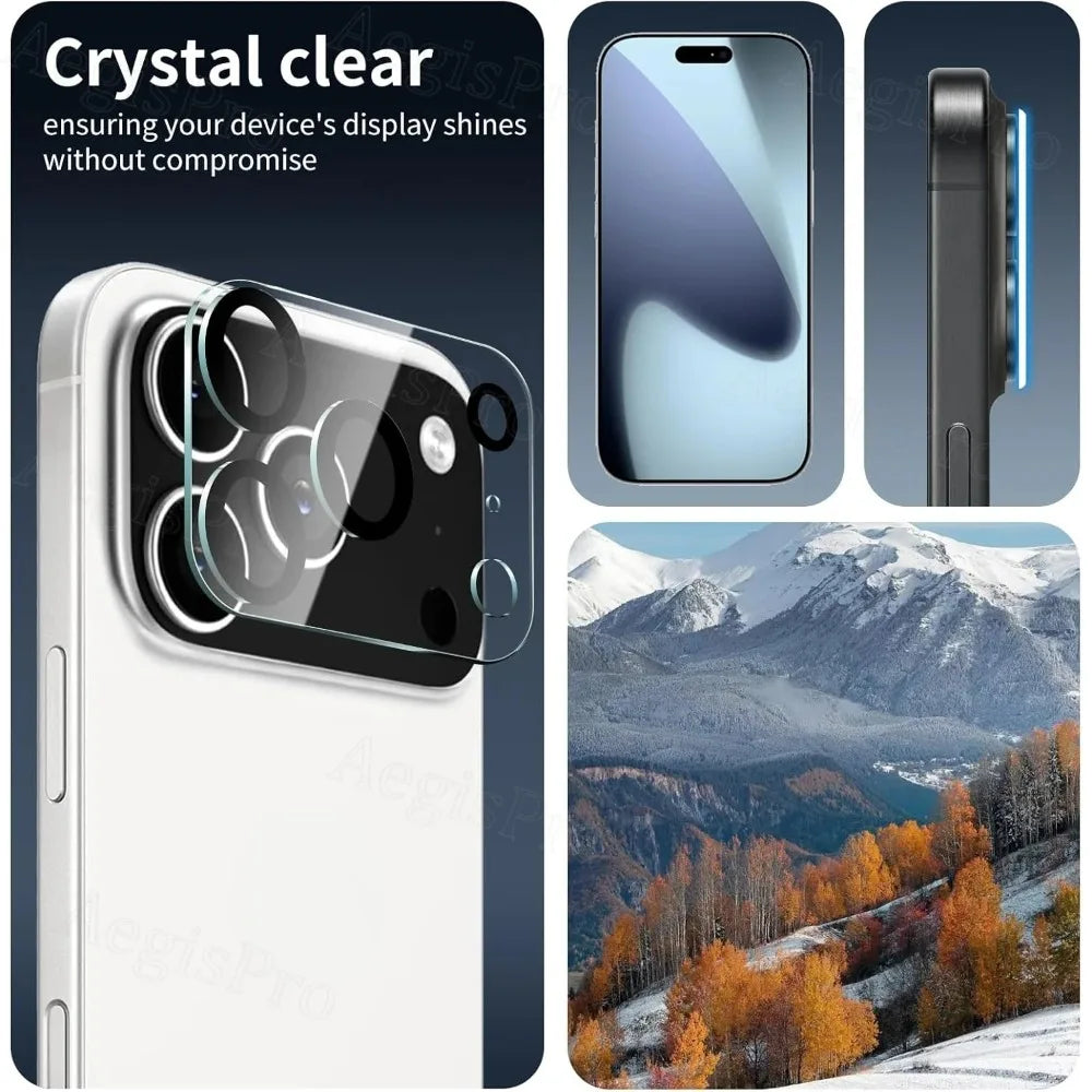 3PCS Camera Lens Tempered Glass for IPhone 17 Pro Max Air 16ProMax HD Clear Lens Protective for iPhone 15 14 13  12 11 Pro Glass