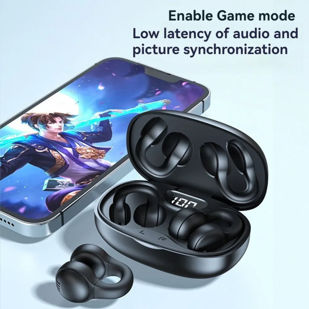 X58 Wireless Earphones Noise Reduction Bluetooth LED Display in-Ear Earbuds Touch Control Headset with Mic