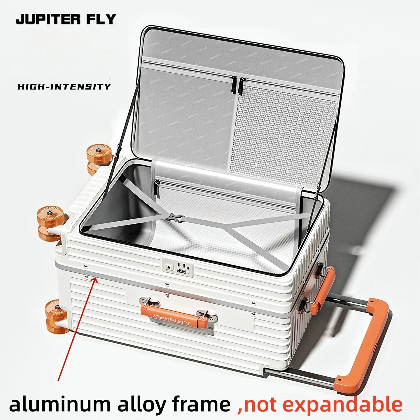 Side Opening Rolling Luggage Wide Trolley Travel 1:9 Deep Warehouse Suitcase with Skating Spinner Wheels TSA Lock PC Material 20