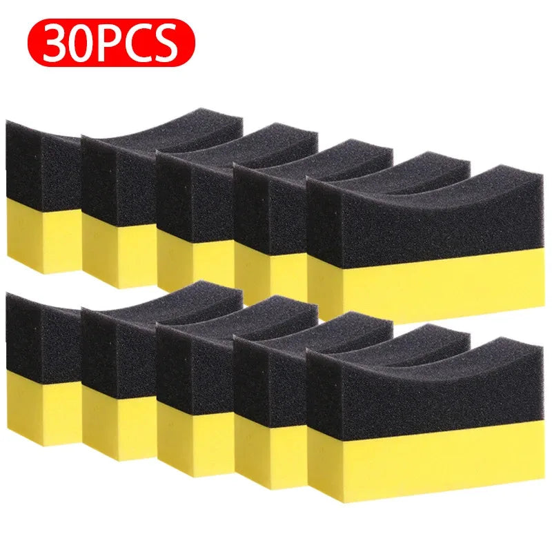 1/50pcs Auto Cleaning Sponge Brush Set for Car Wheel Tire Wash Wipe Water Suction Sponge Pad Wax Polishing Tyre Brushes Tools
